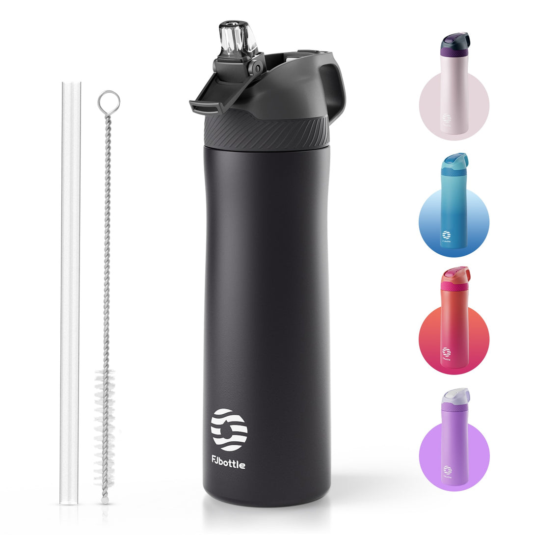 18 oz Stainless Steel Insulated Water Bottle With Straw