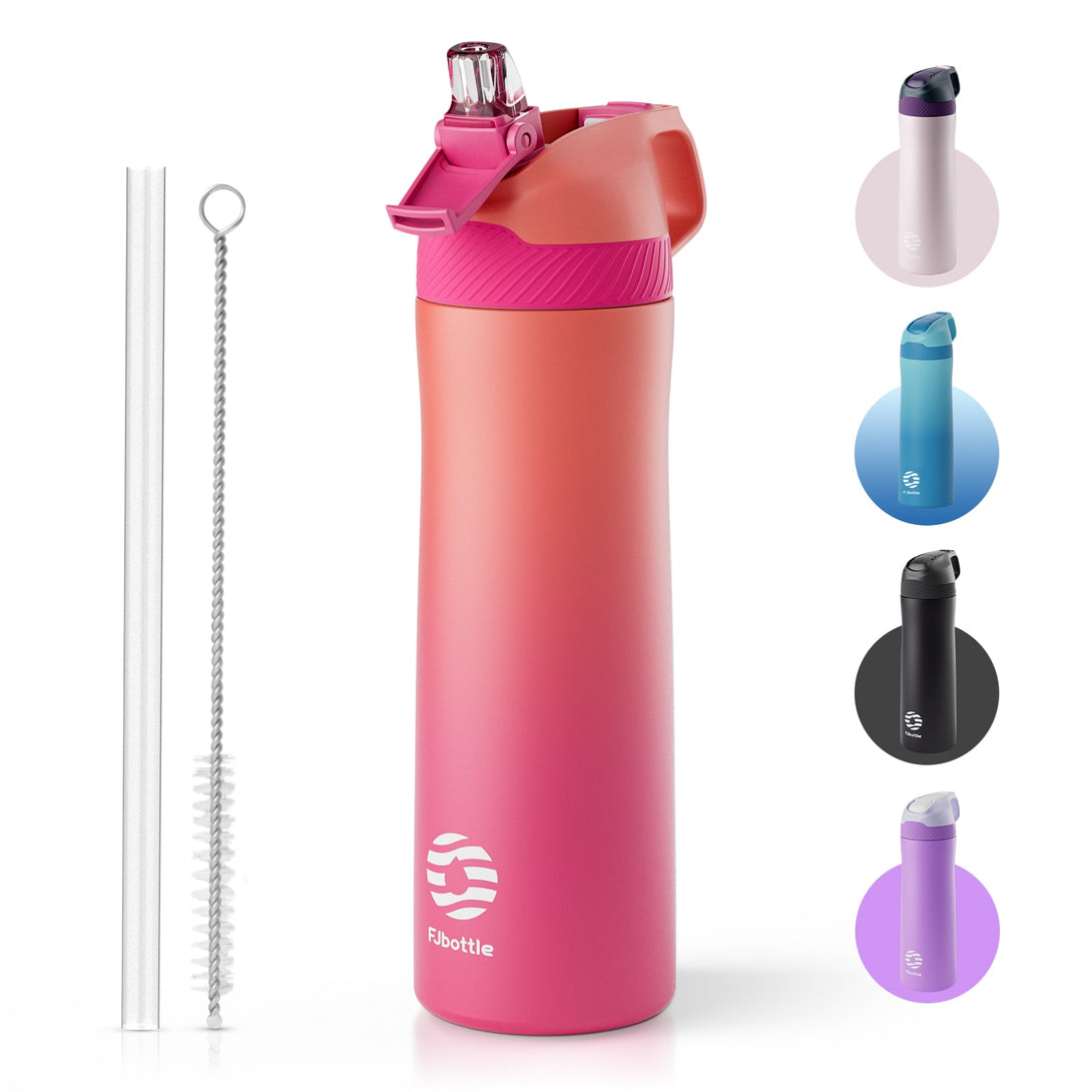 18 oz Stainless Steel Insulated Water Bottle With Straw