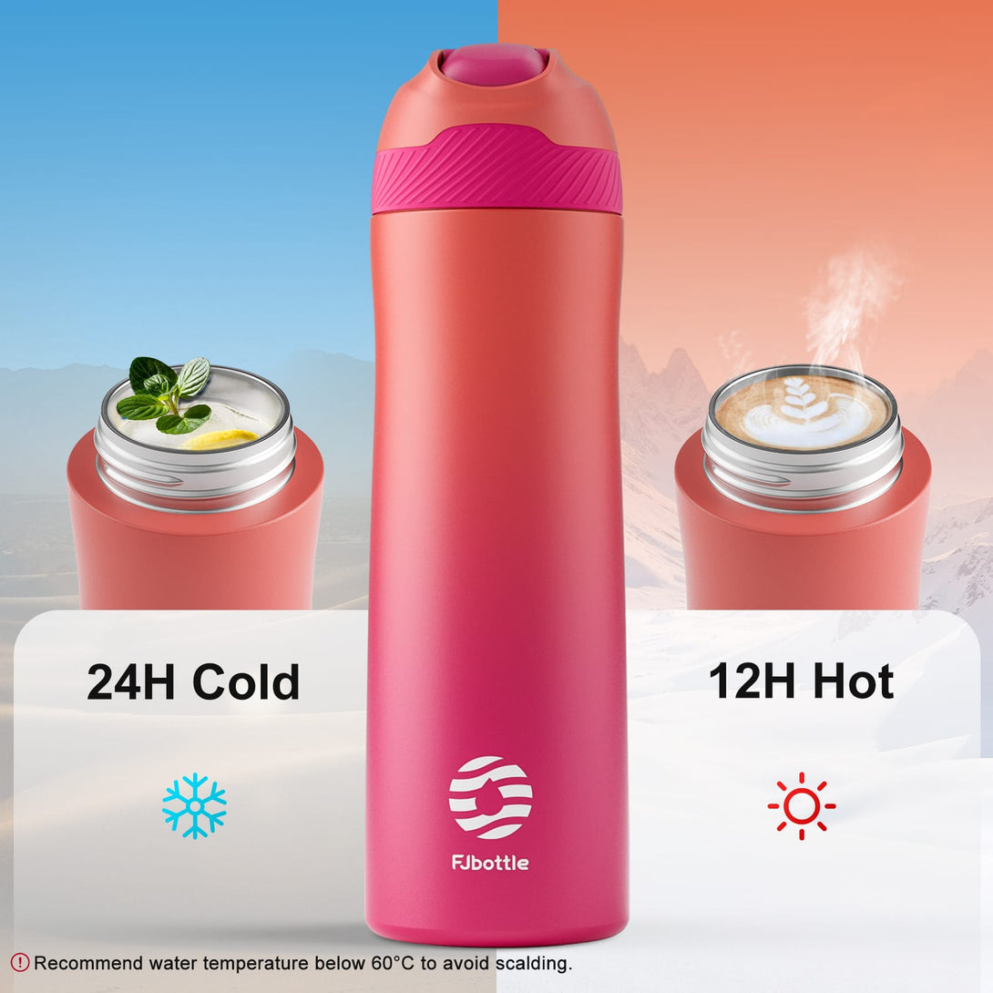 18 oz Stainless Steel Insulated Water Bottle With Straw