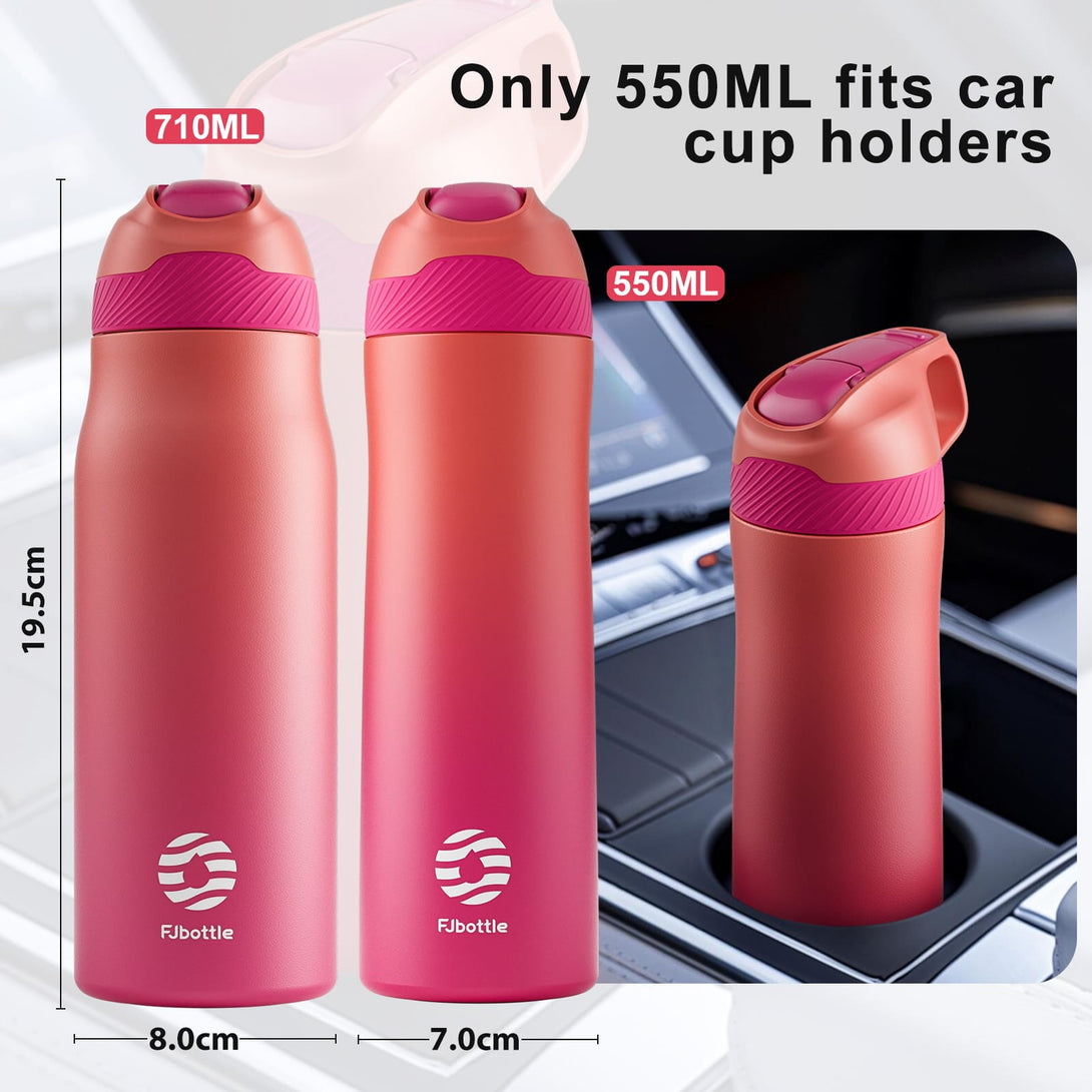 18 oz Stainless Steel Insulated Water Bottle With Straw