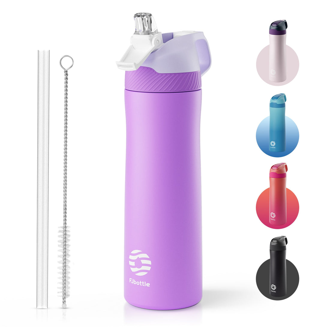 18 oz Stainless Steel Insulated Water Bottle With Straw