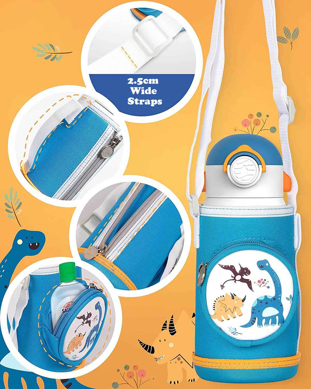 20 oz Stainless Steel Insulated Kids Water Bottle With Straw – FJBottle  Official Website