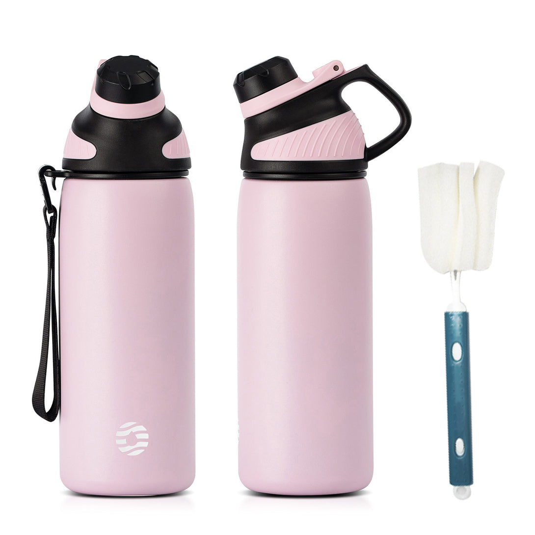Niapessel Water Bottle, Hot Pink Insulated Stainless Steel with Straw, Easy  Open And Clean Leak Proof 12oz/ 350ml, Ideal for School Home Travel Outdoor  Activities : : Sports & Outdoors