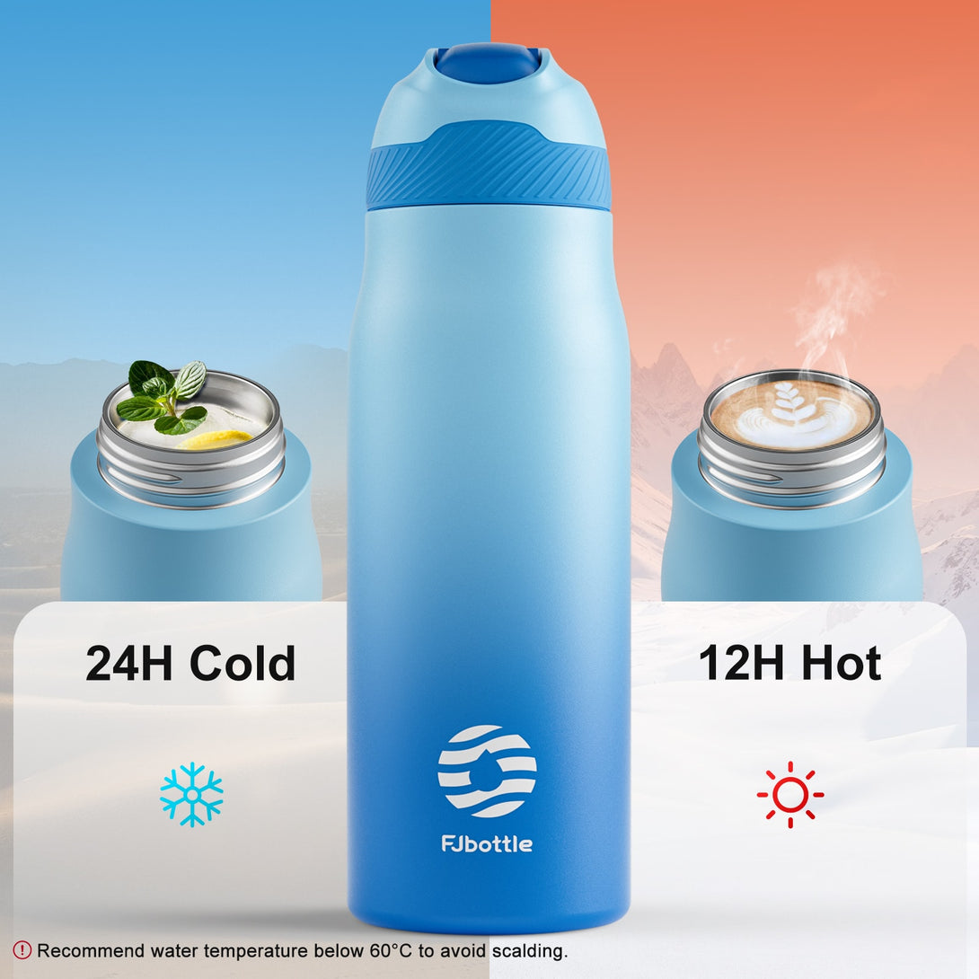 24 oz Stainless Steel Insulated Water Bottle With Straw