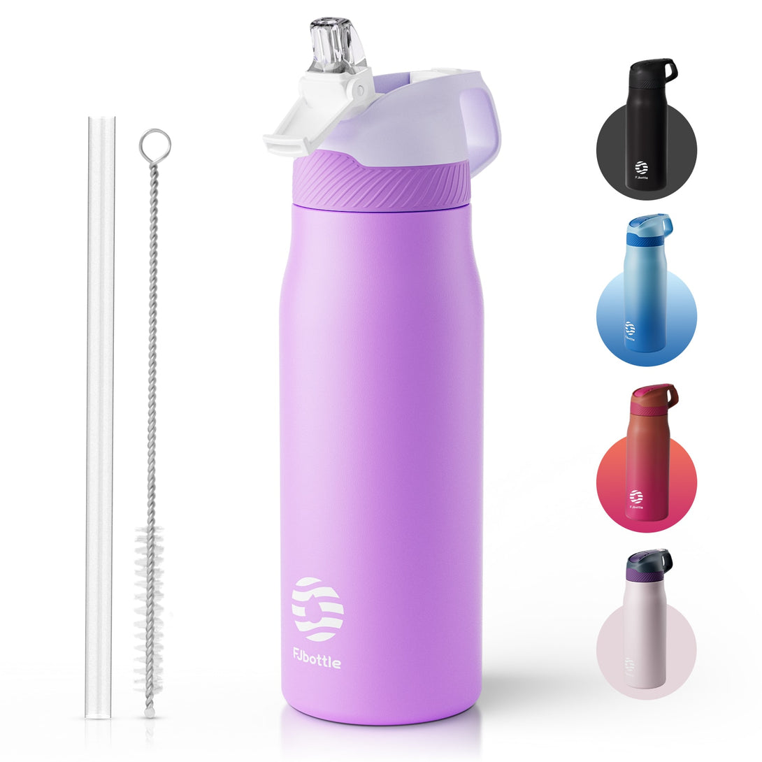 24 oz Stainless Steel Insulated Water Bottle With Straw