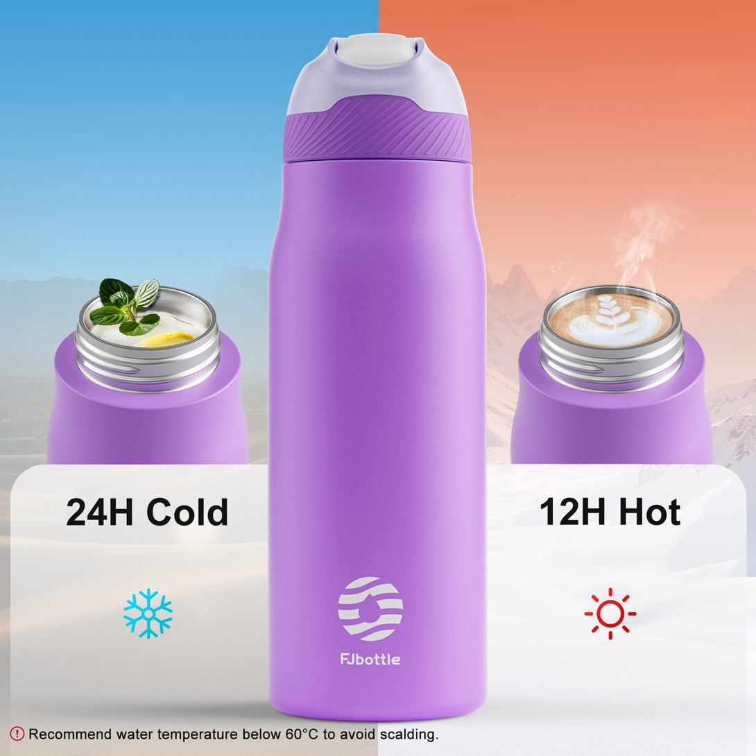 24 oz Stainless Steel Insulated Water Bottle With Straw