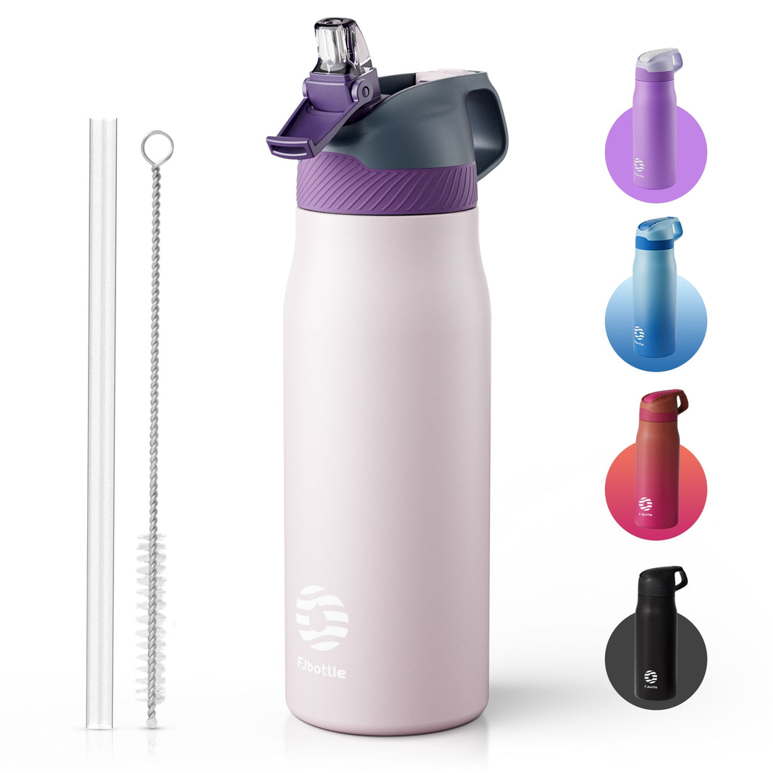 24 oz Stainless Steel Insulated Water Bottle With Straw