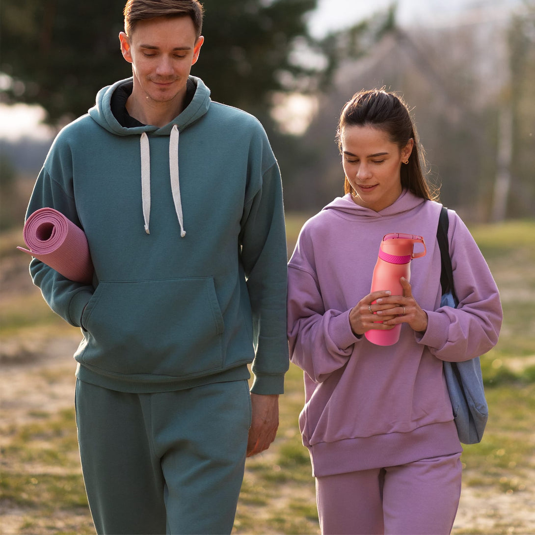 24 oz Stainless Steel Insulated Water Bottle With Straw