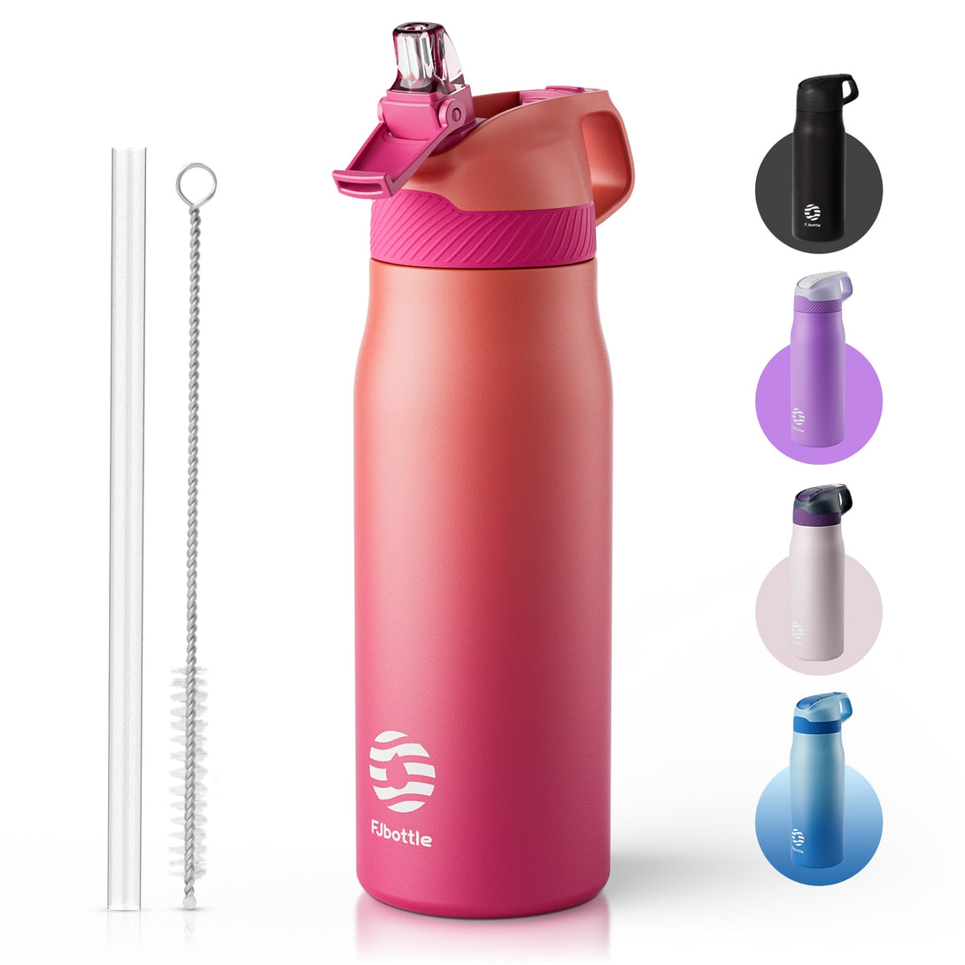 24 oz Stainless Steel Insulated Water Bottle With Straw