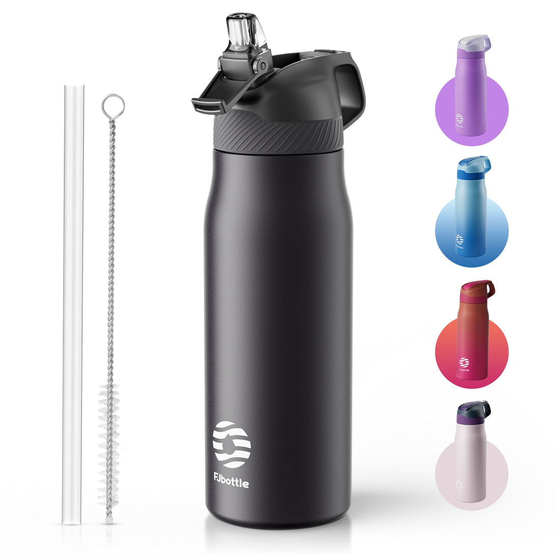 24 oz Stainless Steel Insulated Water Bottle With Straw