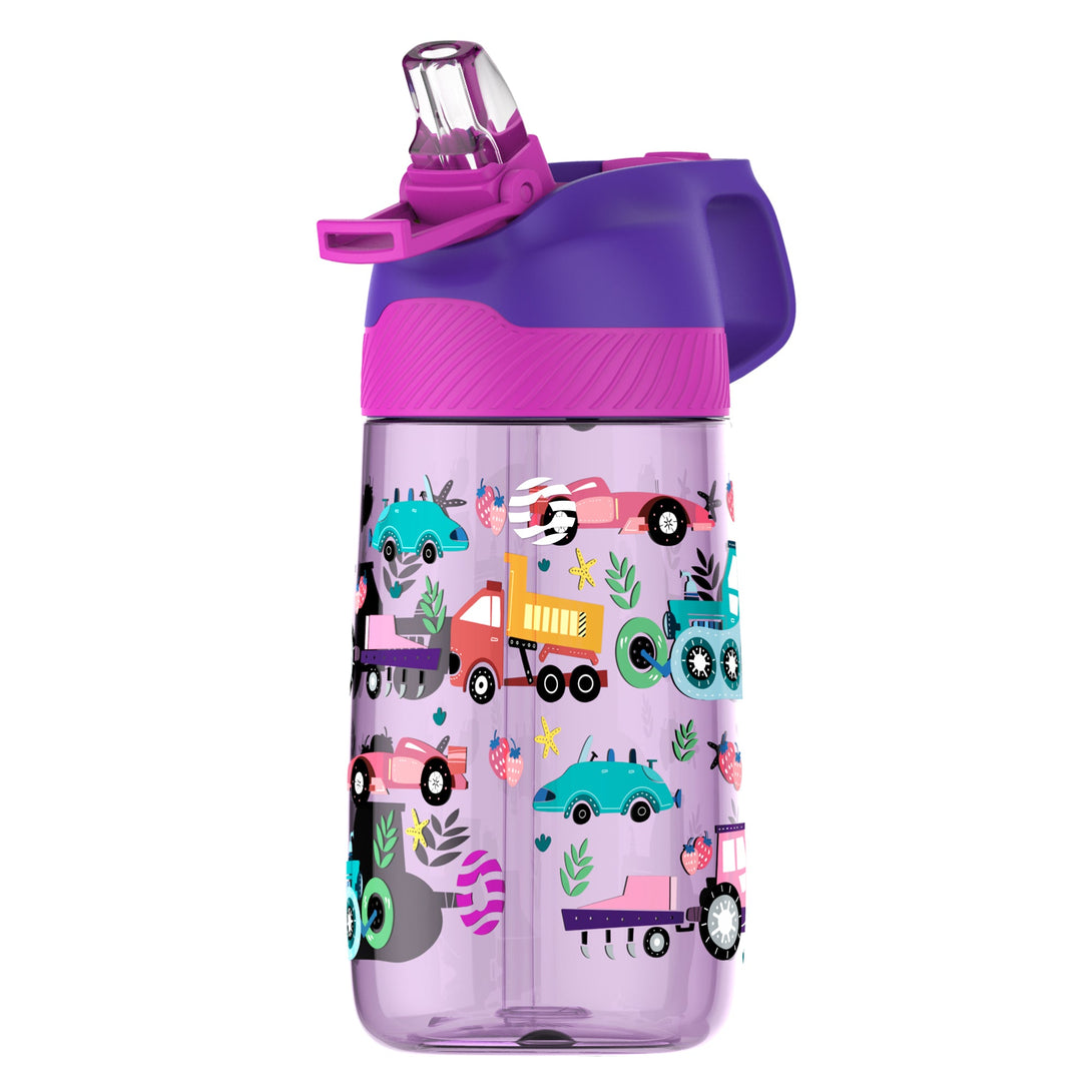16oz Tritan Kids Water Bottle With Flip Straw Flexible Carry Handle And  Easy Push Button Bpa-free Very Suitable For School And Sports Children's  Wat